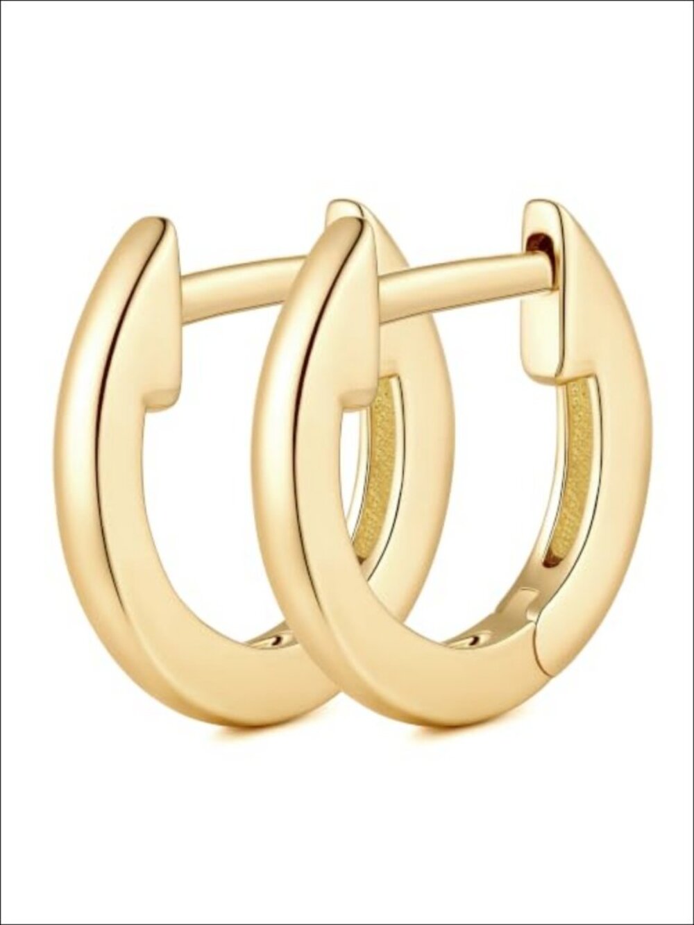 14K Gold Plated Small Hoop Earrings for Women